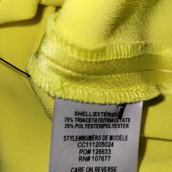 Alice + Olivia Vibrant Yellow Satin Tank Cami M - Picture 3 of 3